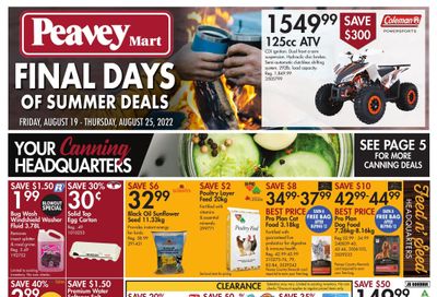 Peavey Mart Flyer August 19 to 25