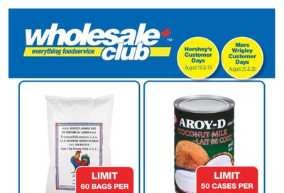 Wholesale Club (West) Flyer August 18 to September 7