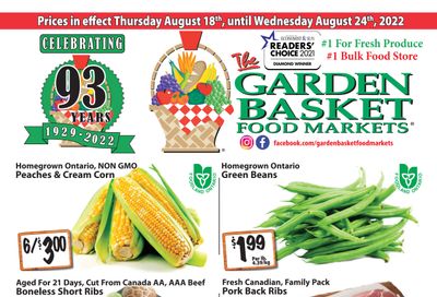 The Garden Basket Flyer August 18 to 24