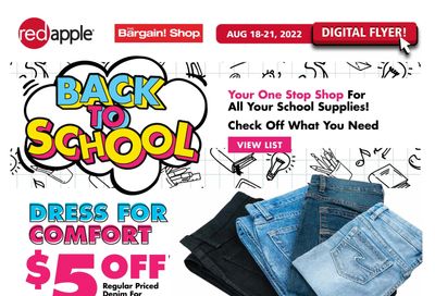 The Bargain Shop and Red Apple Stores Flyer August 18 to 21