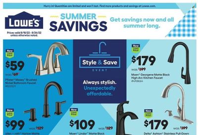 Lowe's Weekly Ad Flyer Specials August 18 to August 24, 2022