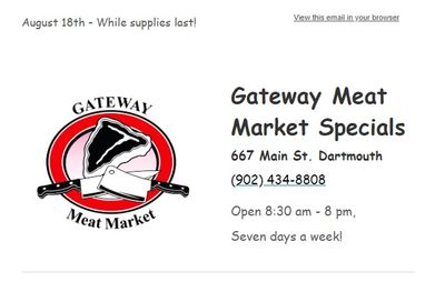 Gateway Meat Market Flyer August 18 to 24