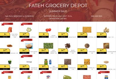 Fateh Grocery Depot Flyer August 18 to 24
