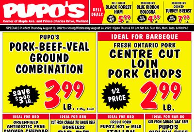Pupo's Food Market Flyer August 18 to 24