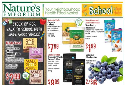 Nature's Emporium Bi-Weekly Flyer August 18 to 31