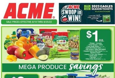 ACME (DE, NJ, NY, PA) Weekly Ad Flyer Specials August 19 to August 25, 2022