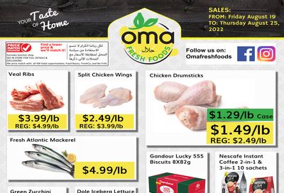 Oma Fresh Foods Flyer August 19 to 25