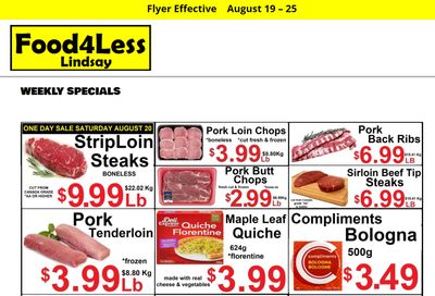 Food 4 Less (Lindsay) Flyer August 19 to 25