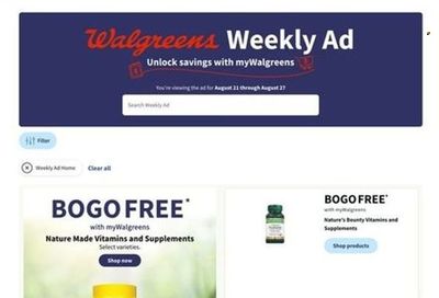 Walgreens Weekly Ad Flyer Specials August 21 to August 27, 2022