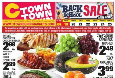 C-Town (CT, FL, MA, NJ, NY, PA) Weekly Ad Flyer Specials August 19 to August 24, 2022