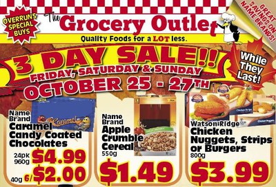 The Grocery Outlet 3-Day Sale Flyer October 25 to 27