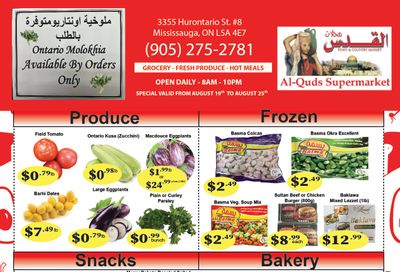 Al-Quds Supermarket Flyer August 19 to 25