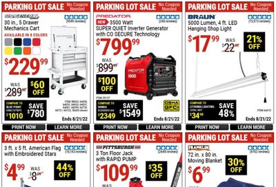 Harbor Freight Weekly Ad Flyer Specials August 19 to August 21, 2022