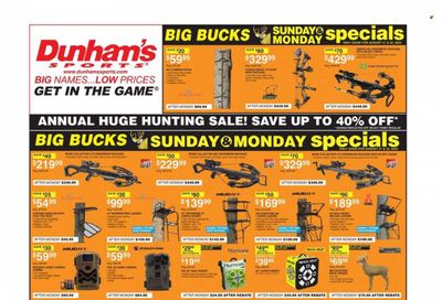 Dunham's Sports (IA, IL, IN, MN, OH, SD, WI) Weekly Ad Flyer Specials August 20 to August 25, 2022