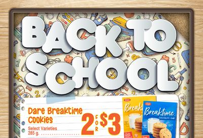 AG Foods Back to school Supersaver Flyer August 21 to September 17