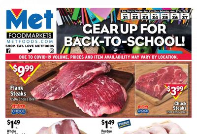 Met Foodmarkets Weekly Ad Flyer Specials August 21 to August 27, 2022