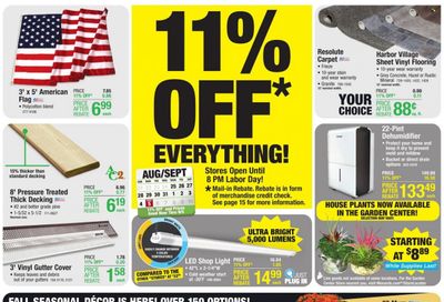 Menards Weekly Ad Flyer Specials August 25 to September 5, 2022