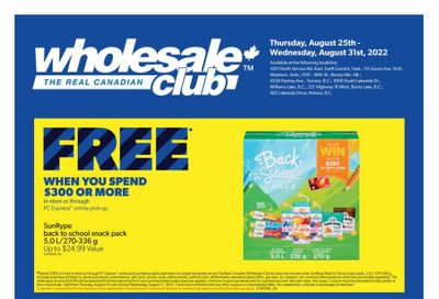 Real Canadian Wholesale Club Flyer August 25 to 31