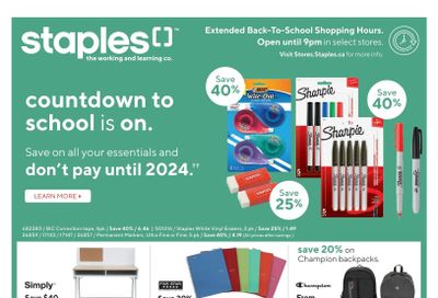 Staples Flyer August 24 to 30