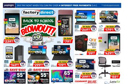 Factory Direct Flyer August 24 to 30
