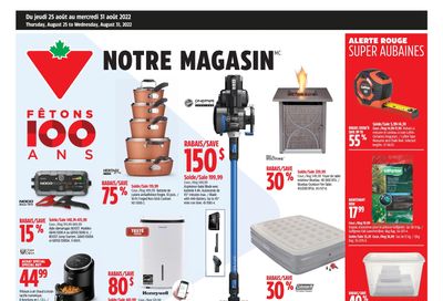 Canadian Tire (QC) Flyer August 25 to 31