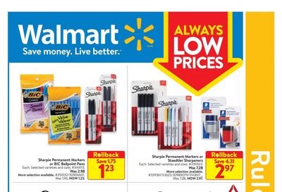 Walmart Rule the School for Less Flyer August 25 to 31