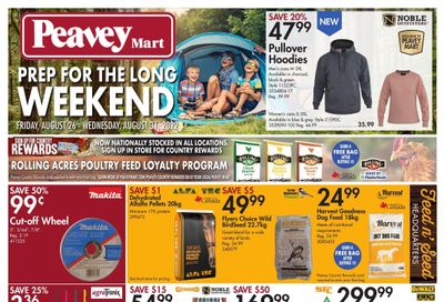 Peavey Mart Flyer August 26 to 31