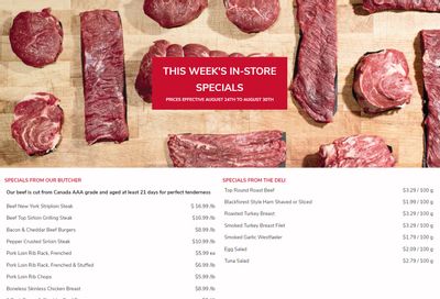 Denninger's Weekly Specials August 24 to 30