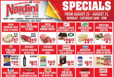 Nardini Specialties Flyer August 25 to 31