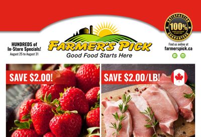 Farmer's Pick Flyer August 25 to 31