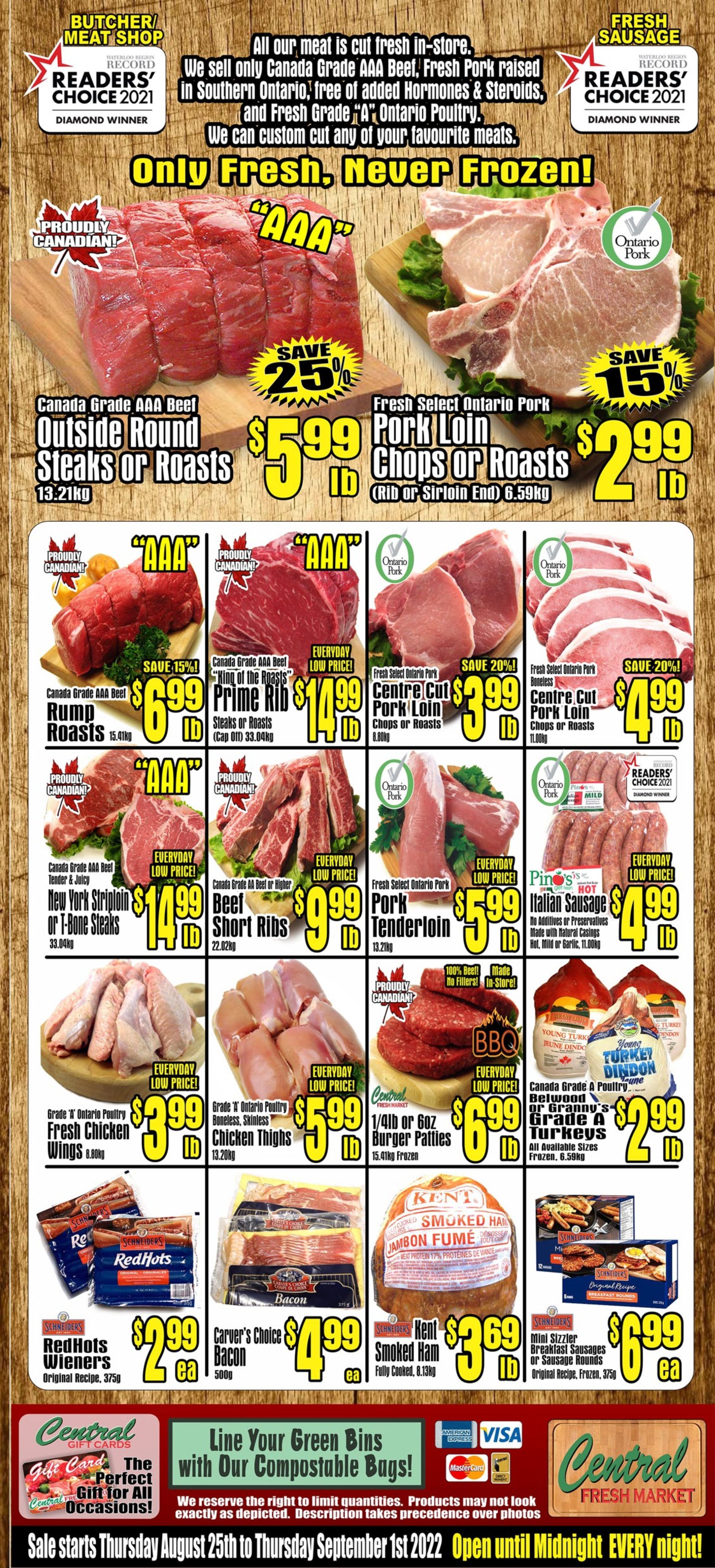 Central Fresh Market Flyer August 25 to September 1