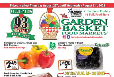 The Garden Basket Flyer August 25 to 31