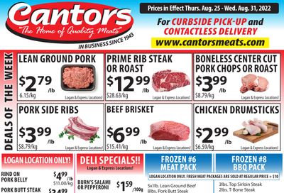 Cantor's Meats Flyer August 25 to 31