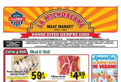 La Michoacana Meat Market (TX) Weekly Ad Flyer Specials August 24 to September 6, 2022