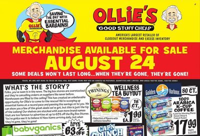 Ollie's Bargain Outlet Weekly Ad Flyer Specials August 24 to August 30, 2022