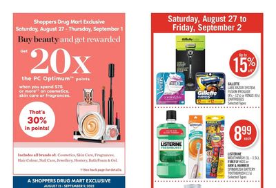 Shoppers Drug Mart (West) Flyer August 27 to September 2