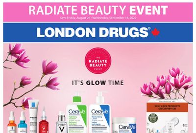 London Drugs Radiate Beauty Event Flyer August 26 to September 14