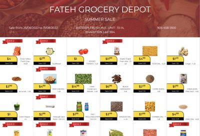 Fateh Grocery Depot Flyer August 25 to 31