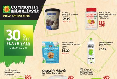 Community Natural Foods Flyer August 25 to 31