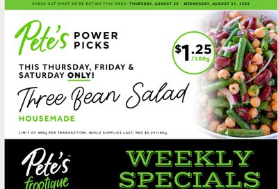 Pete's Fine Foods Flyer August 25 to 31