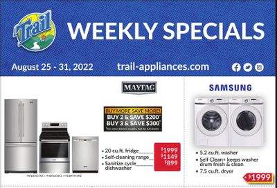 Trail Appliances (AB & SK) Flyer August 25 to 31
