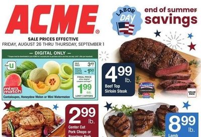 ACME (DE, NJ, NY, PA) Weekly Ad Flyer Specials August 26 to September 1, 2022