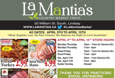 LaMantia's Flyer April 9 to 15