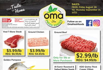Oma Fresh Foods Flyer August 26 to September 1