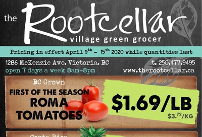 The Root Cellar Flyer April 9 to 15