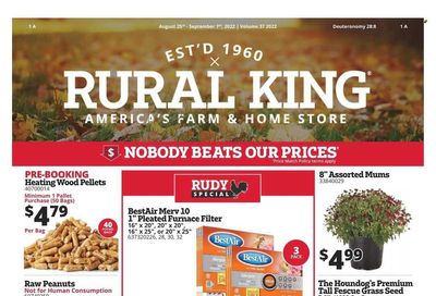Rural King Weekly Ad Flyer Specials August 25 to September 7, 2022