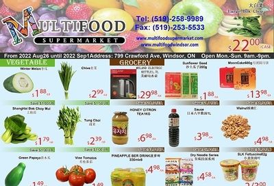 MultiFood Supermarket Flyer August 26 to September 1