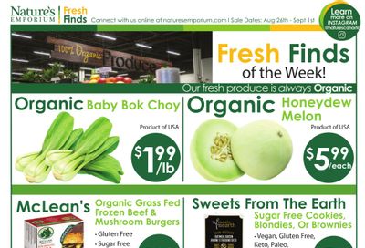 Nature's Emporium Weekly Flyer August 26 to September 1