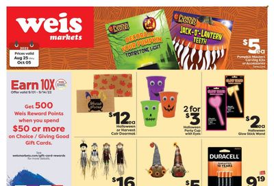 Weis (MD, NY, PA) Weekly Ad Flyer Specials August 25 to October 5, 2022