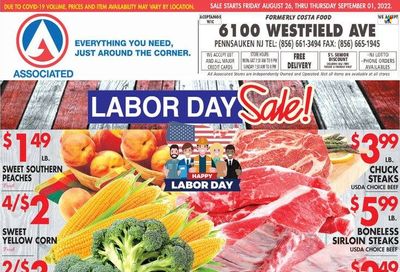 Associated Supermarkets (NY) Weekly Ad Flyer Specials August 26 to September 1, 2022